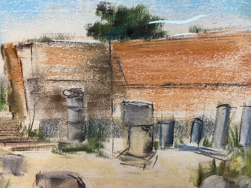 FRANZ EHMKE *1928 -2018 BERLIN GREECE OLYMPIA WORKSHOP OF PHIDIAS SIGNED PASTEL gallery