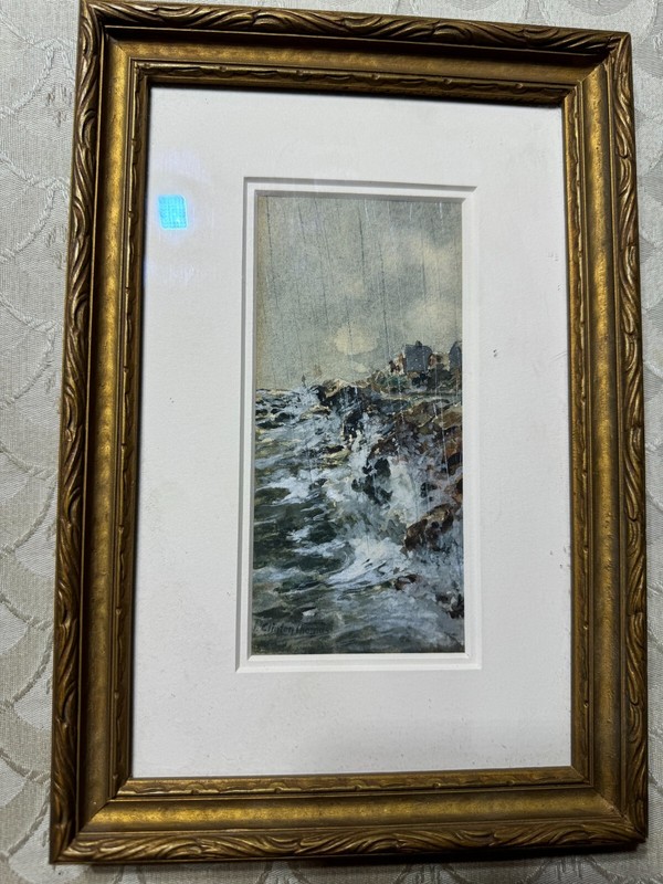 Percival Clinton (Percy) Thomas (1879 – 1956)»Jersey Coast» Watercolor Painting