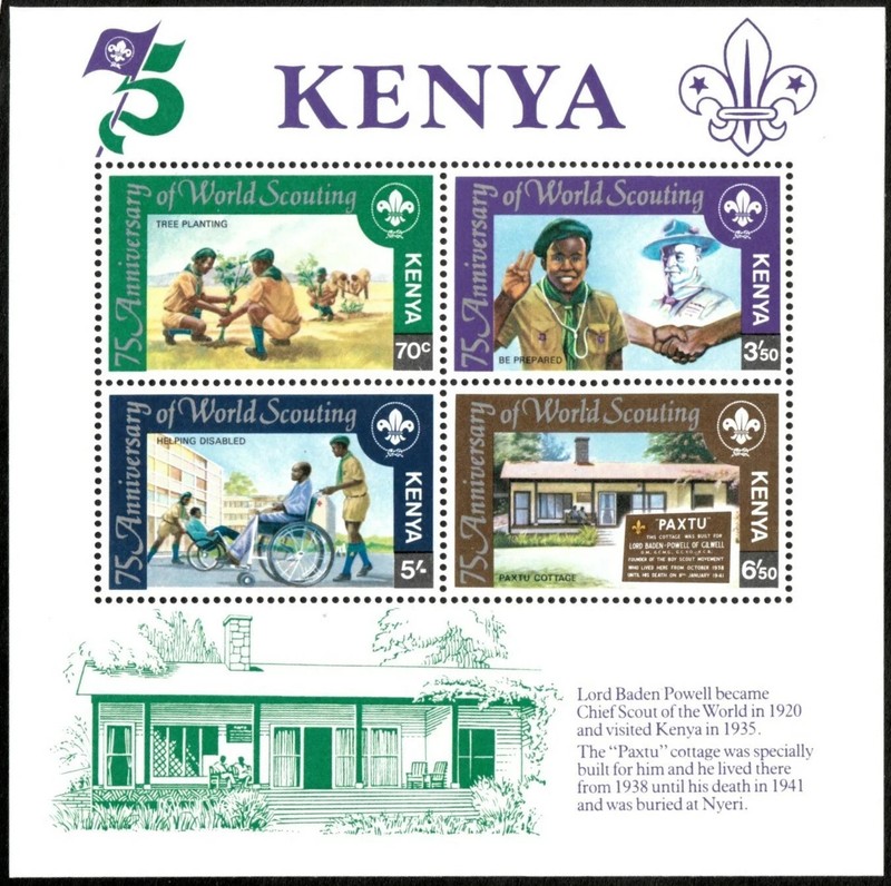 Kenya 1982, Scott 224, Scouts, MNH