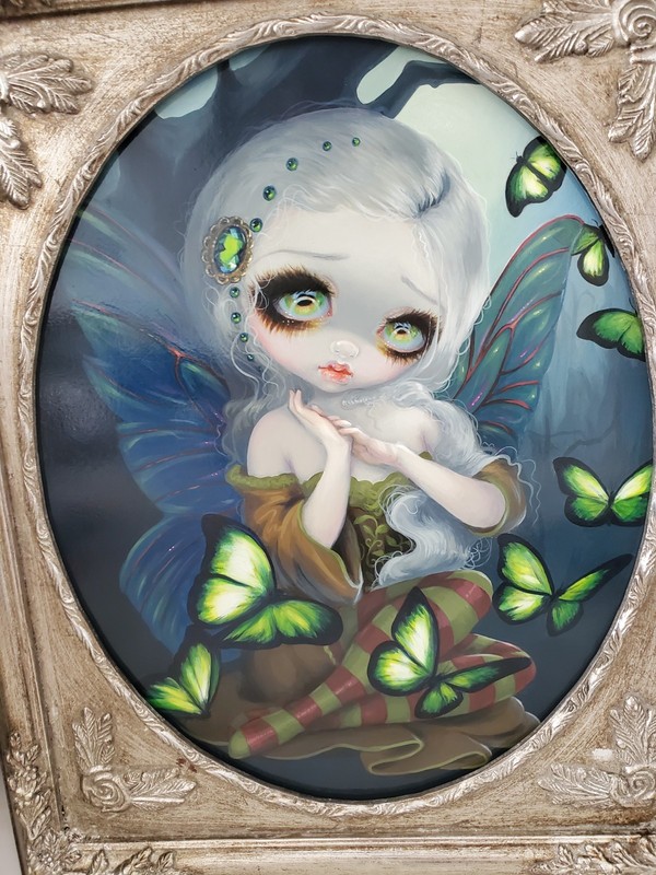 Absinthe Butterflies Jasmine Becket-Griffith ORIGINAL PAINTING big eyes pop art gallery