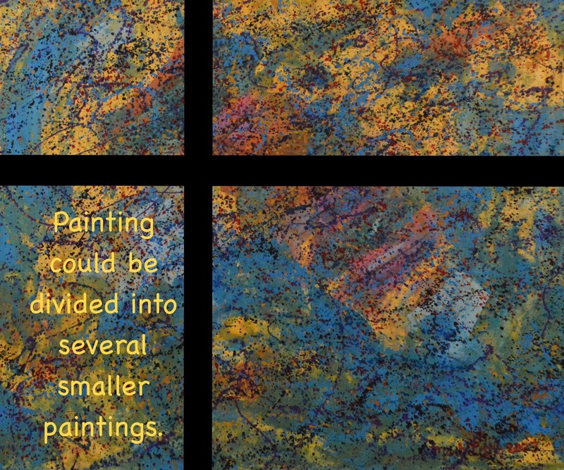 Jackson Pollock style Professional￼ Artist Canvas￼ painting￼ 72”X60”Abstract,6ft gallery