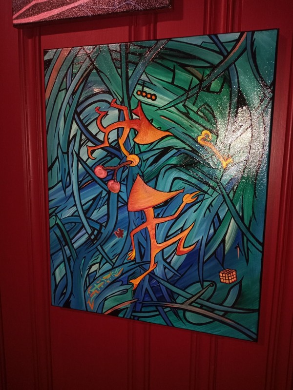 1 of 1 Abstract Oil on canvas. Devil’s Lettuce 16×20