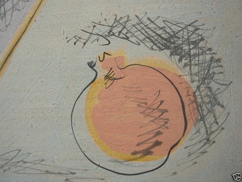 Original Gouache Painting/Pomegranate/1992/RUBEN ADALYAN (1929-2019) /Armenian gallery