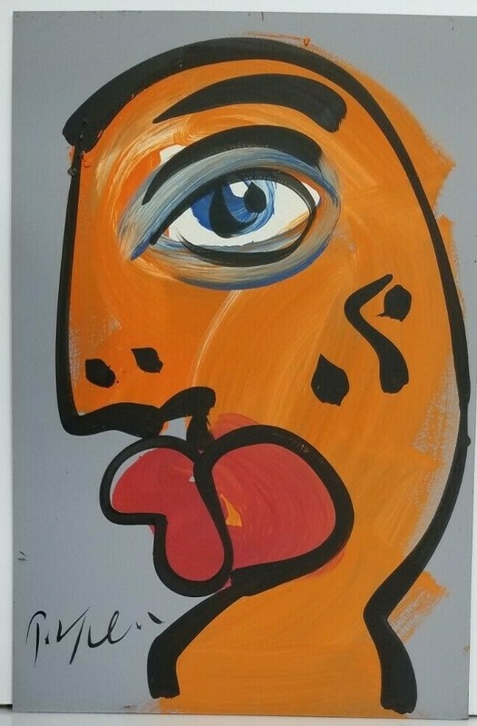 Original Peter Robert Keil abstract oil painting on board size 16 x 24 inches