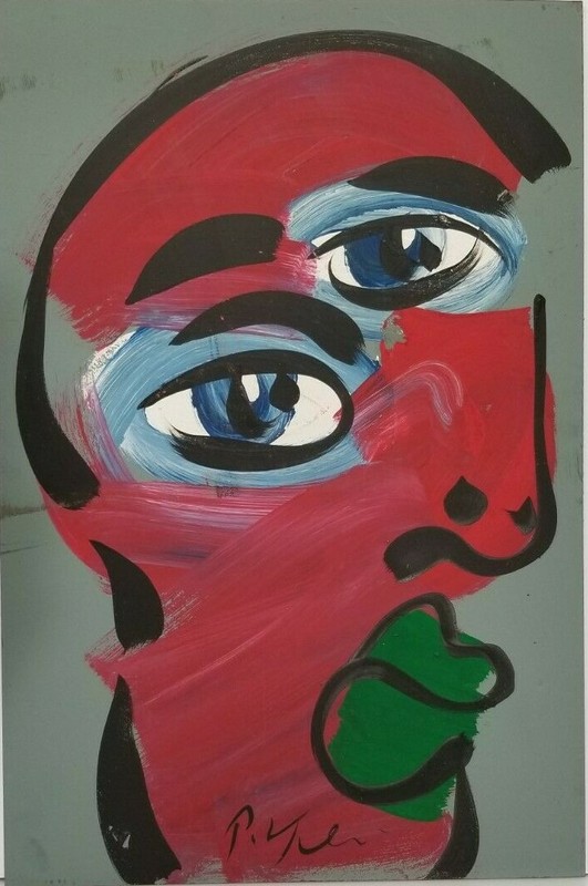 Original Peter Robert Keil abstract oil painting on board size 16 x 24 inches