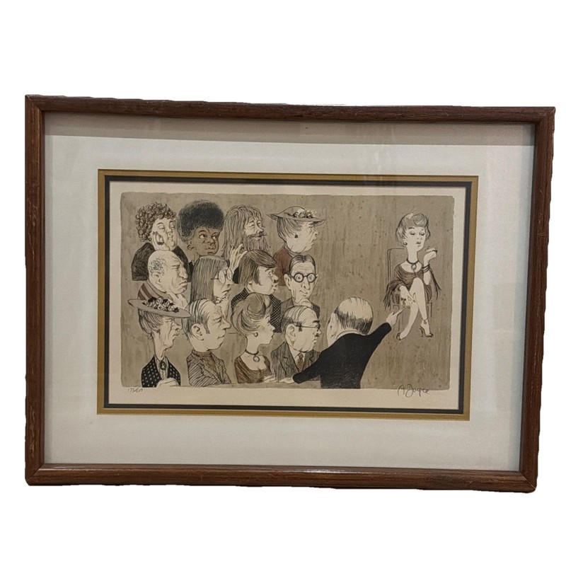 Vintage Signed, Matted, Framed Print Robert Sills Gallery Anthony Joyce Jury Art