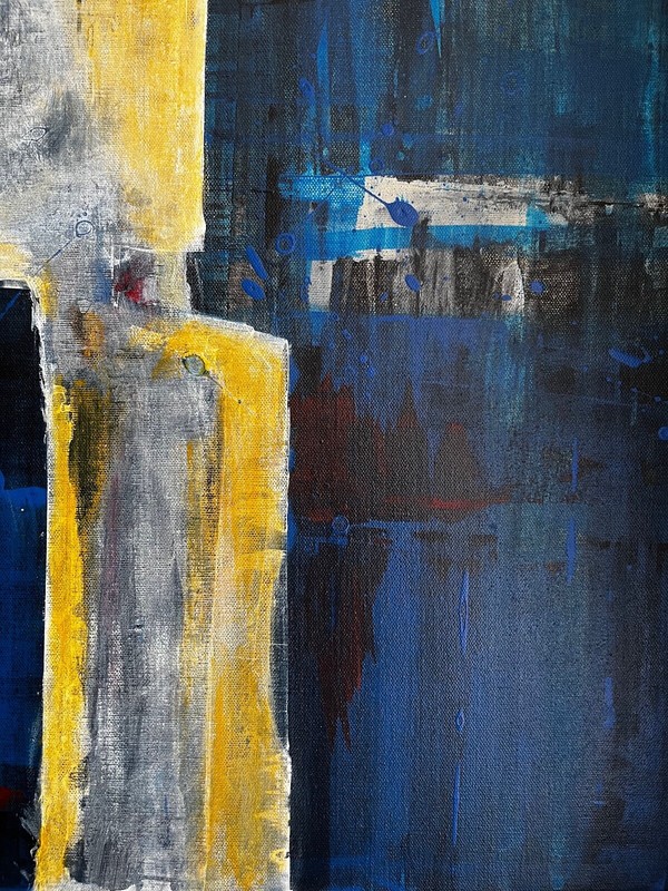 20x24 Contemporary Abstract Art, Original Acrylic Painting, "Beneath" gallery