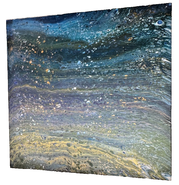 Original Abstract Acrylic Painting 24x24 Hand Painted Gallery Wrapped Canvas Art gallery