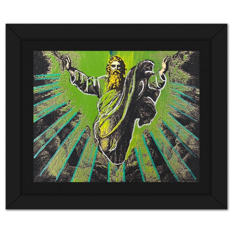 Steve Kaufman (1960-2010), «The Creation» Framed Mixed Media Art, 18/50