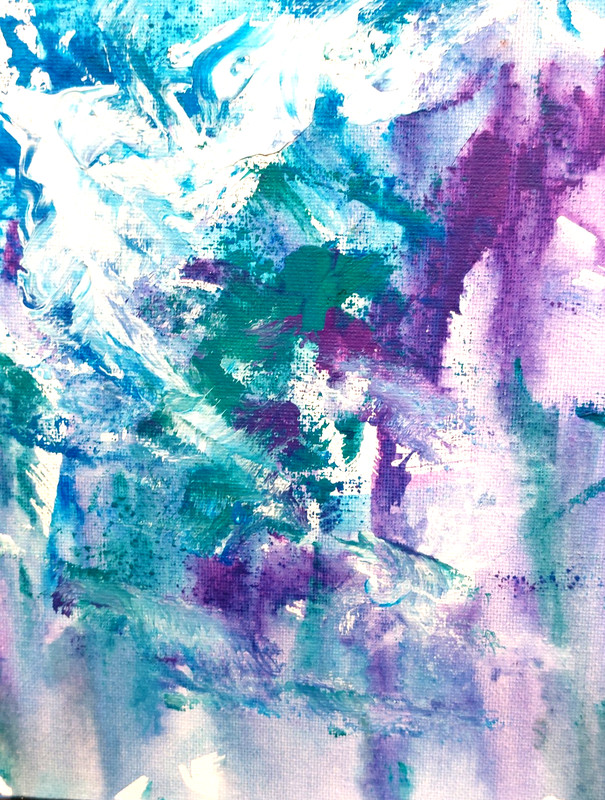 LOVELESS - ''SILENT CURRENT" abstract original acrylic on canvas 11 X 14 COA gallery