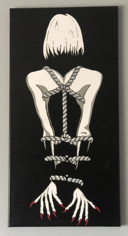 Rope Bound SnM 12”x24” Hand, Painted Acrylic, Canvas ￼