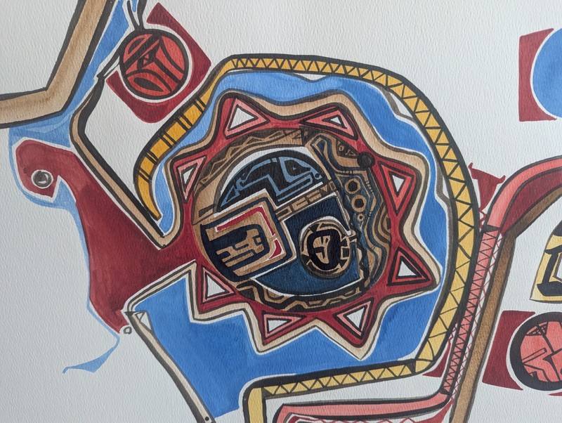 Alex Janvier (1935 - 2024) Original painting - Canadian Art gallery