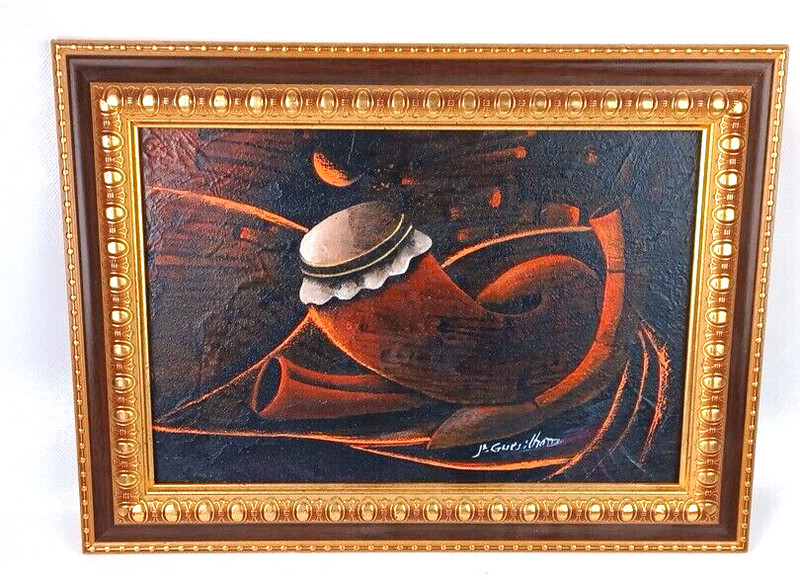 HAITIAN Art 12×8 Abstract Canvas PAINTING by Guesilhom Jean Baptiste