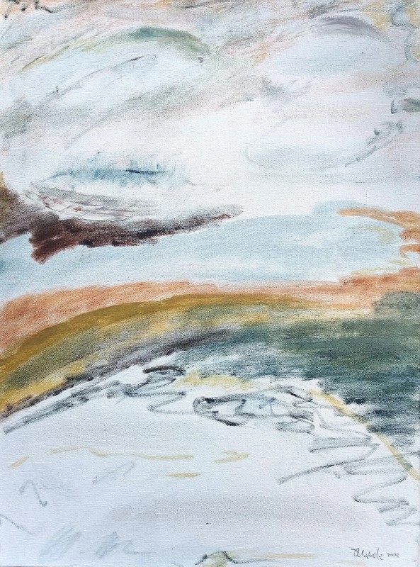 Original Artwork Abstract Landscape Painting «Escape» by Matt Makela Oil /Canvas