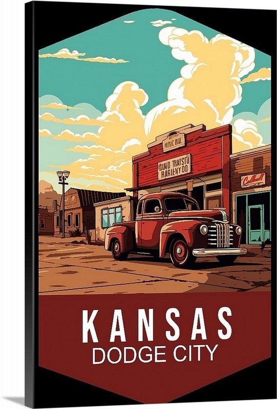 Personalized Custom Made Poster Of Kansas Prints or Canvas Wraps to 24×36