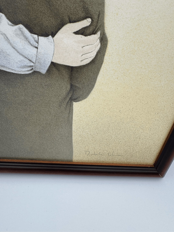 Framed Lithograph Artwork Tenderness” by Michele Lehmann, Signed and Numbered gallery