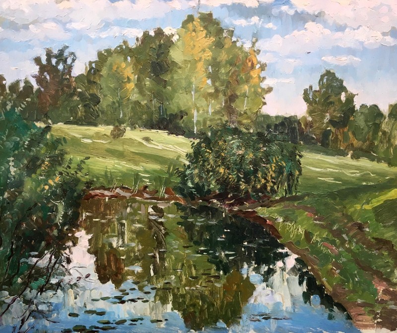 Oil Painting Unframed Smell Summer Cherkas A Signed Artwork Home Decor art n643