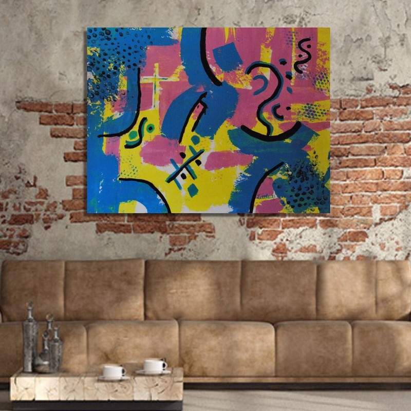 Mark Little, Authentic, original,Painting￼, 81” X 62” Acrylic, Abstract, POP Art gallery