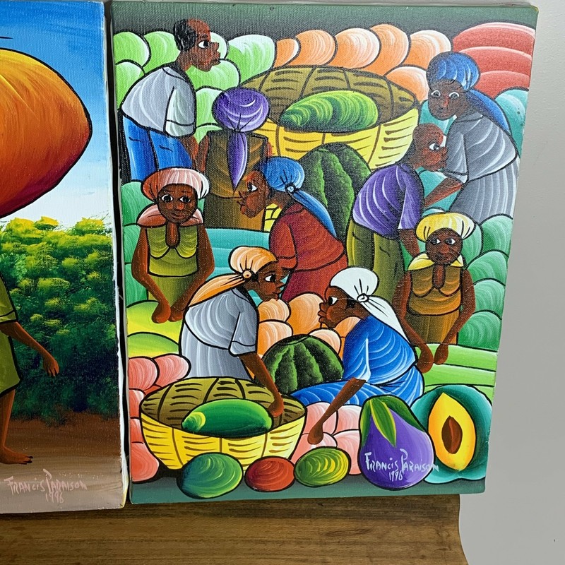 Two Eye Catching Signed Francis Paraison Paintings on Canvas gallery