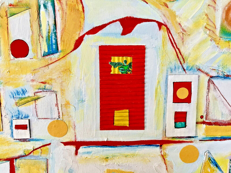 16x20 Original Painting Pop Surreal Art On Canvas Panel Her Orbit artplanet9 gallery