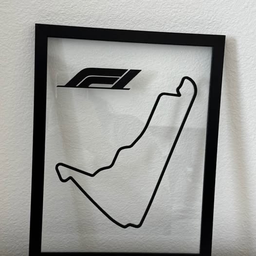 F1 Track Wall Art – 3D Printed | Modern Racing Decor | Made to Order 🏁