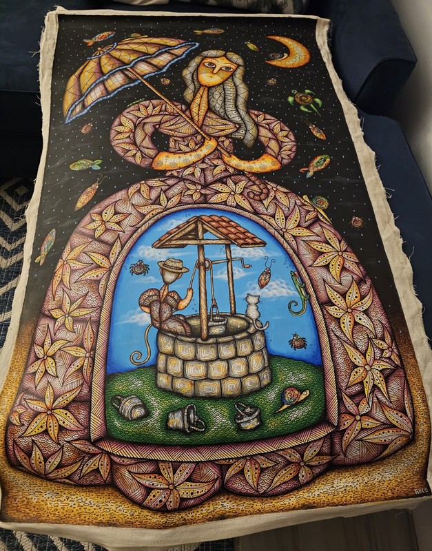 Acrylic Tinta On Canvas Ruslan gonzales 120cmx70 Cm T BAJAR AL.POSO gallery