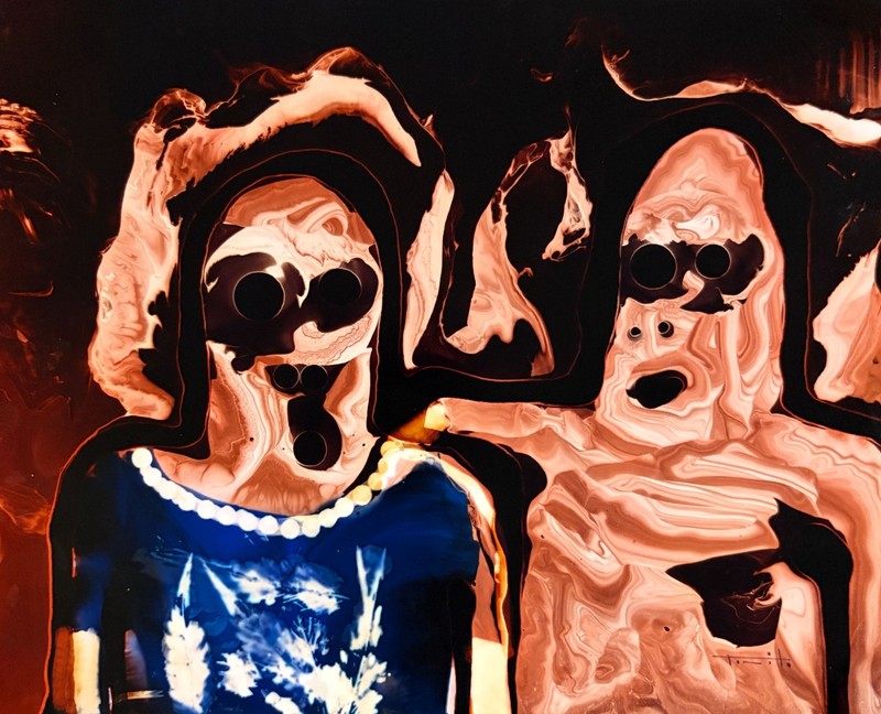 Tonito Painting.Original art.YOU and I.Organic fluidity.Quirky otherworldly art