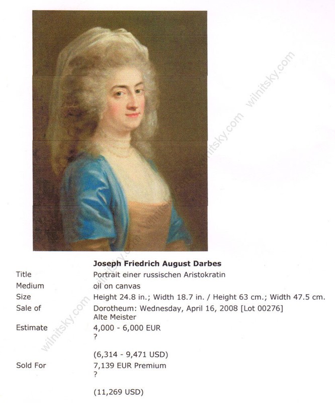 Joseph Friedrich August Darbes-Attrib. "Portrait of a Russian (?) lady", ca.1780 gallery