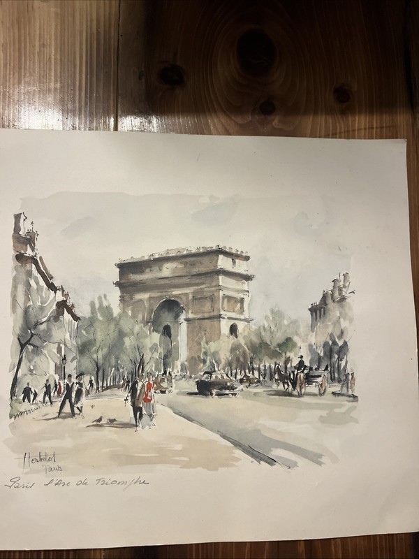 Franz Herbelot, Paris Watercolor, DAC Collection