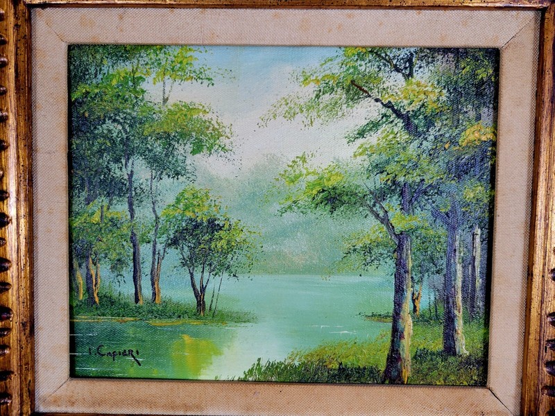 Irene Cafieri Signed Original Oil Painting 14x15.8in gallery