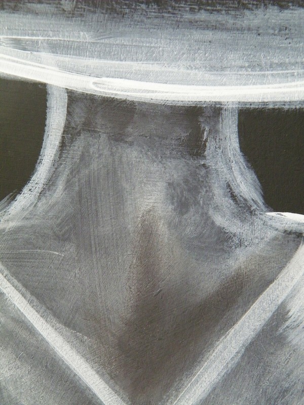 Female Back Elegant Dress Monochromatic Original Art Minimalism, 16x12 Abstarct gallery