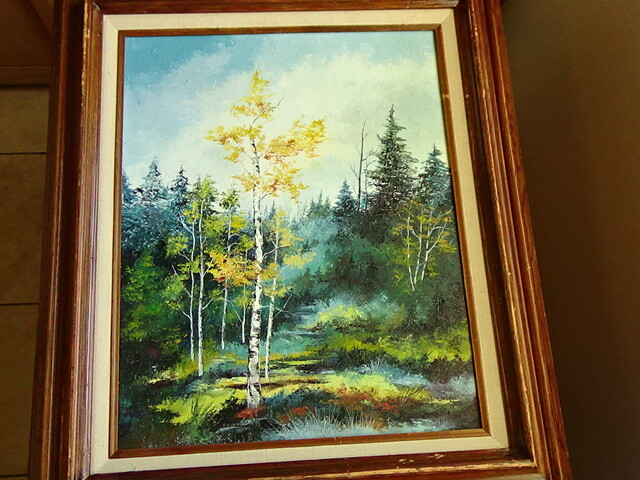 SANDI WRIGHT Oil on canvas Fall Aspens in New Mexico