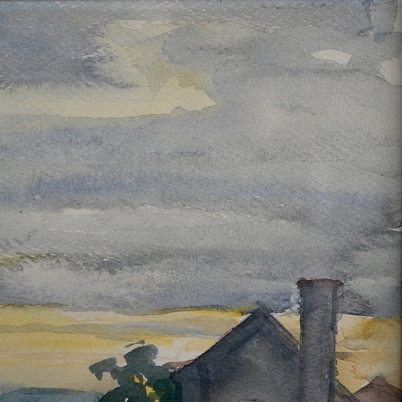 Vintage Framed Marion Kavanaugh Wachtel (Attrib.) Landscape Watercolor Painting gallery