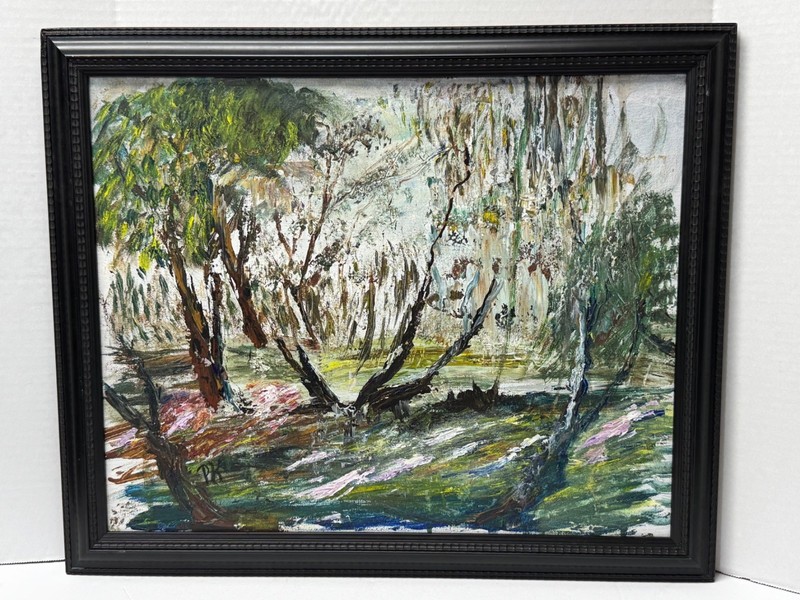 Original Oil on Canvas «Springtime in Florida Swamp» Patricia O Ketteringham