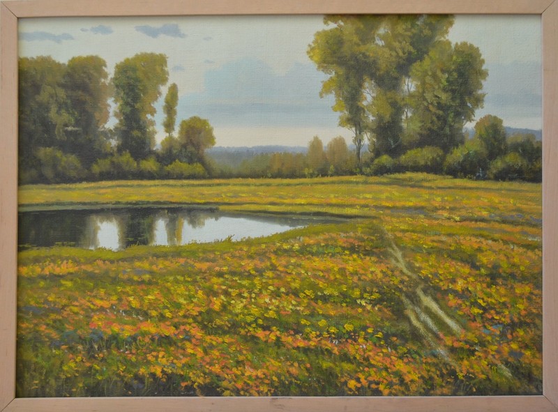 Spring Morning by Rimantas Virbickas Original Oil Painting 61×44 cm