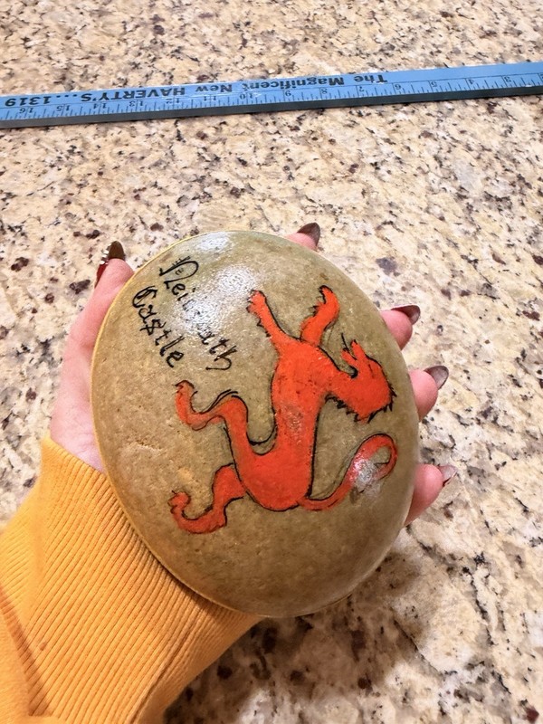 Reidpath Castle Hand painted Rock