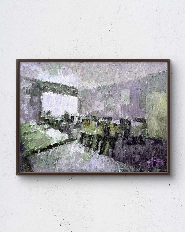Sunday At The Restaurant 8×6 oil painting fine art home decor