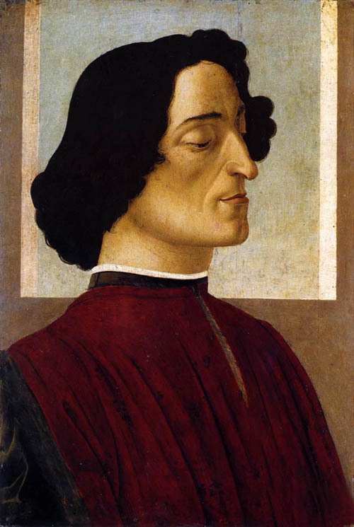 Nice Oil painting Sandro Botticelli – Portrait of Giuliano de’ Medici canvas