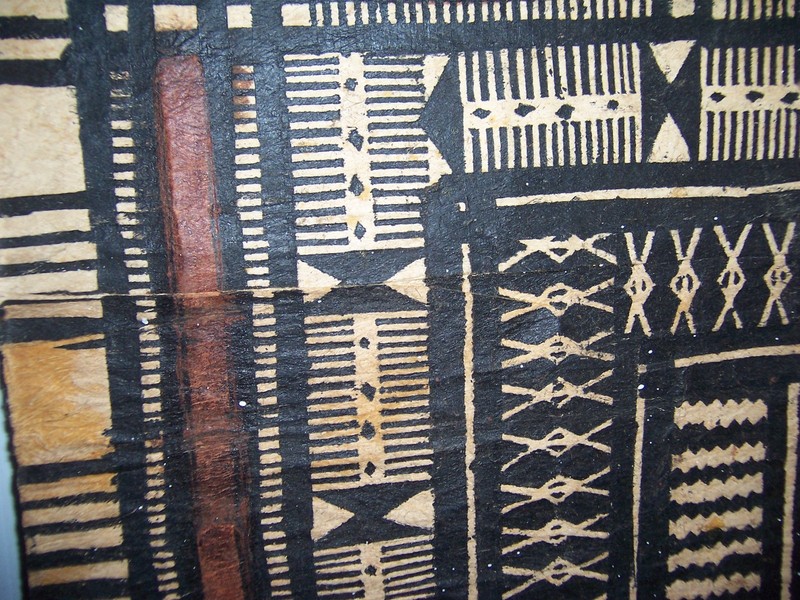 Vintage Painted Art on Cotton or Linen? 36 1/2" X 22 1/4" X 3/16" gallery