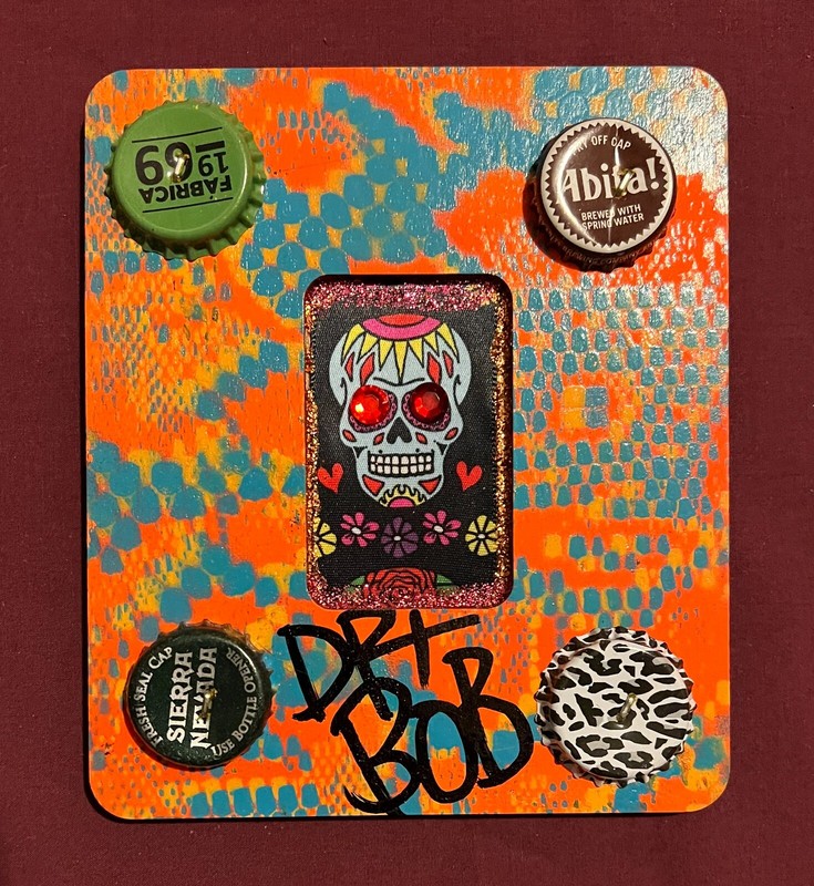 DR. BOB MINI Giclee 5×6″ New Orleans Louisiana Outsider Folk Art by DR. BOB