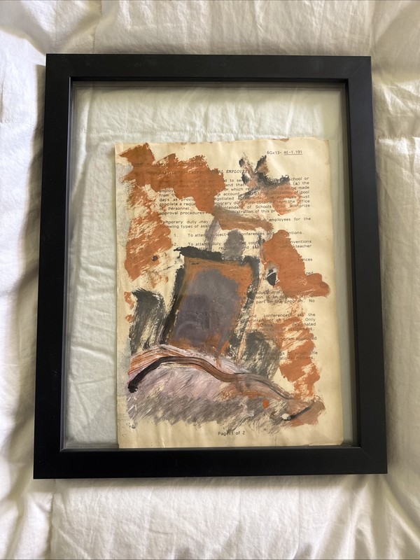 Purvis Young Double Image Freedom Train & Cemetary Signed Framed gallery
