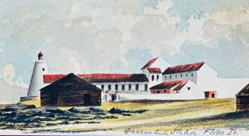 [URUGUAY] Original Two Unsigned Watercolours. Ca. 1889