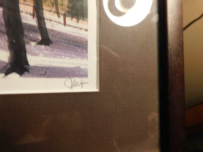 Original Watercolor Car in Garage in Woods Signed gallery