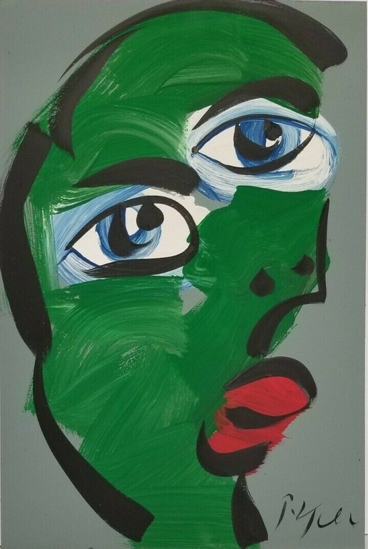 Original Peter Robert Keil abstract oil painting on board size 16 x 24 inches