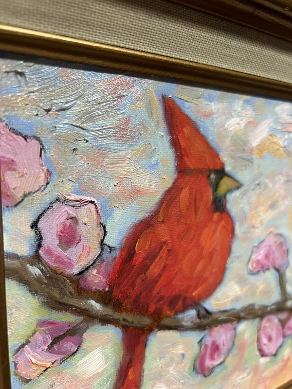 Oil On Canvas (Red Cardinal) Original Framed By Robert Thompson gallery