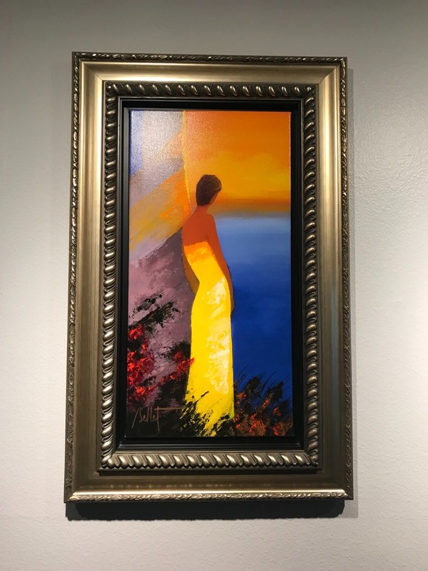 Emile Bellet - Regarder la Mer - Signed and Framed Embellished Giclee gallery