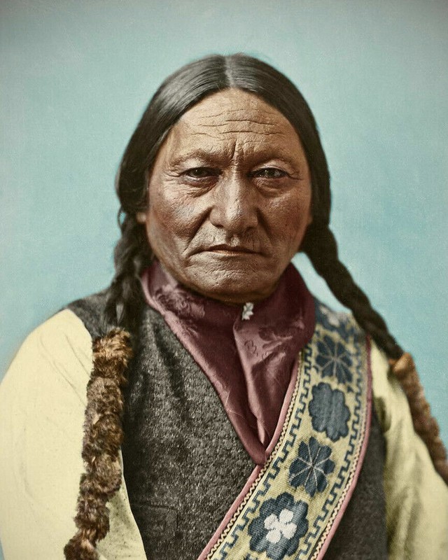 Oil Painting HandPainted Sitting Bull Native American leader Lakota