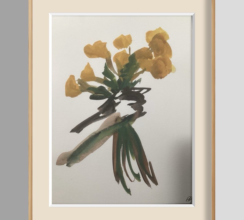 PDQ Artist Original Paintings Hands Flowers Abstract Realist Acrylic 9×12 Paper