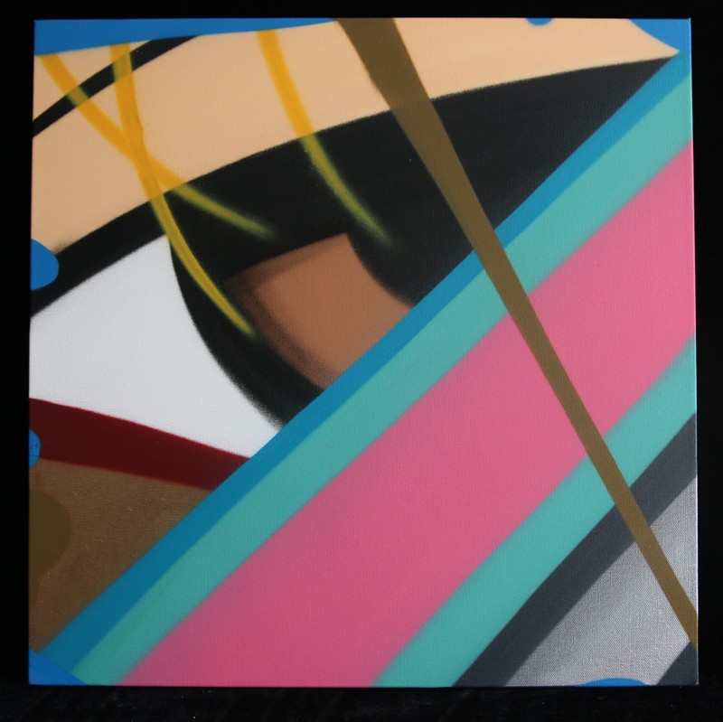 JOHN CRASH MATOS Original Painting SIGNED 2015 ON CANVAS 51 x 51 cm
