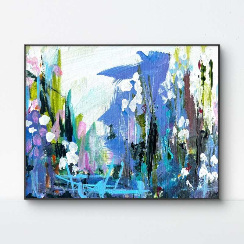 SAMATOWIC Wildflowers 8×10 Abstract Expressionism Original Fine Wall Art 381